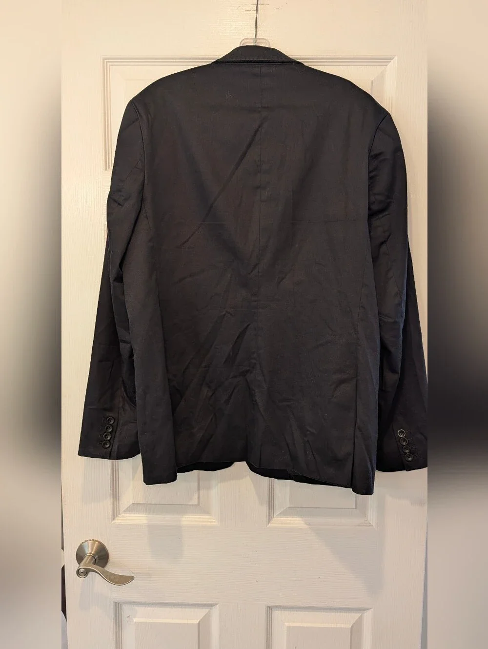 Structure Slim Fit Black Suit Jacket Blazer Size L Modern Formal 2 Button Prom